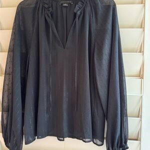 Sanctuary Black Sheer Blouse